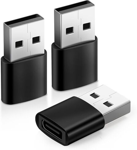 3 عبوات من محول USB C إلى USB 2.0 من النوع C أنثى إلى USB A ذكر OTG محول شاحن لهاتف iPhone 15 14 13 Pro Max Plus، iPad 9 10 Air 5 Mini 6 محول USB لهاتف Samsung Galaxy S24 Ultra S23 Google Pixel 5 in Kuwait