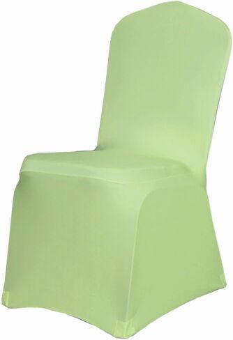 1pc Spandex Stretch Black Chair Covers for Wedding Polyester Flat Bottom Chair Cover Slipcover, Fitted Chair Covers for Party Chair Seat Covers Banquet Chair Decorations in Saudi Arabia