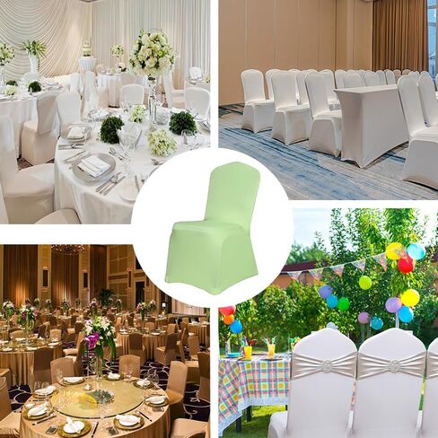 1pc Spandex Stretch Black Chair Covers for Wedding Polyester Flat Bottom Chair Cover Slipcover, Fitted Chair Covers for Party Chair Seat Covers Banquet Chair Decorations in Saudi Arabia