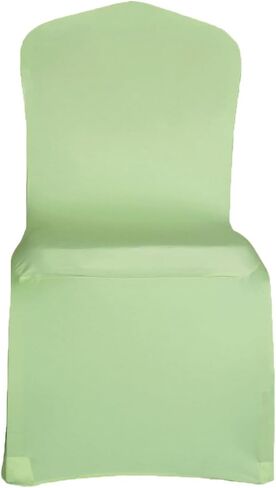 1pc Spandex Stretch Black Chair Covers for Wedding Polyester Flat Bottom Chair Cover Slipcover, Fitted Chair Covers for Party Chair Seat Covers Banquet Chair Decorations in Saudi Arabia