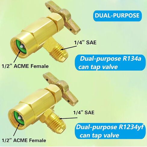 طقم خرطوم إعادة شحن غاز التبريد AC R134A R1234YF، مجموعة قياس AC R134a 1234yf مع صمامات ثقب الرصاصة، صنابير علب R134a R1234yf، قارنات التوصيل السريعة ذات الضغط المنخفض in Kuwait
