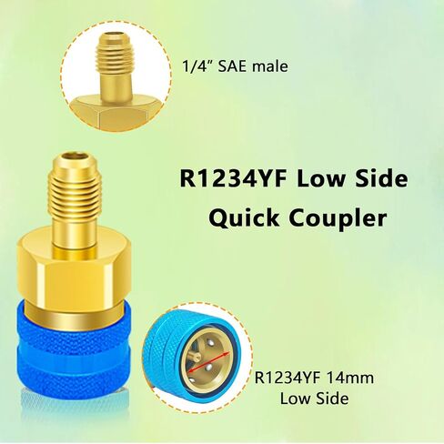 طقم خرطوم إعادة شحن غاز التبريد AC R134A R1234YF، مجموعة قياس AC R134a 1234yf مع صمامات ثقب الرصاصة، صنابير علب R134a R1234yf، قارنات التوصيل السريعة ذات الضغط المنخفض in Kuwait