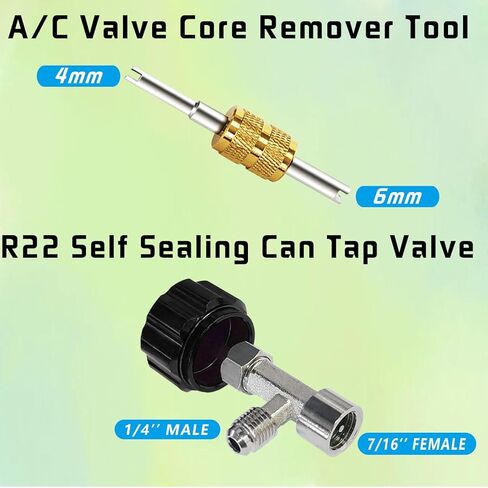 طقم خرطوم إعادة شحن غاز التبريد AC R134A R1234YF، مجموعة قياس AC R134a 1234yf مع صمامات ثقب الرصاصة، صنابير علب R134a R1234yf، قارنات التوصيل السريعة ذات الضغط المنخفض in Kuwait
