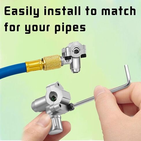 طقم خرطوم إعادة شحن غاز التبريد AC R134A R1234YF، مجموعة قياس AC R134a 1234yf مع صمامات ثقب الرصاصة، صنابير علب R134a R1234yf، قارنات التوصيل السريعة ذات الضغط المنخفض in Kuwait