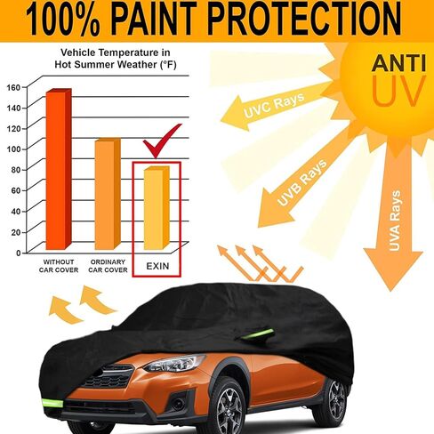 YIXIN Waterproof Car Cover for 2014-2022 Infiniti QX80 Car Cover Custom Fit 100% Waterproof Windproof Strap & Single Door Zipper Bands for Snow Rain Dust Hail Protection in Kuwait