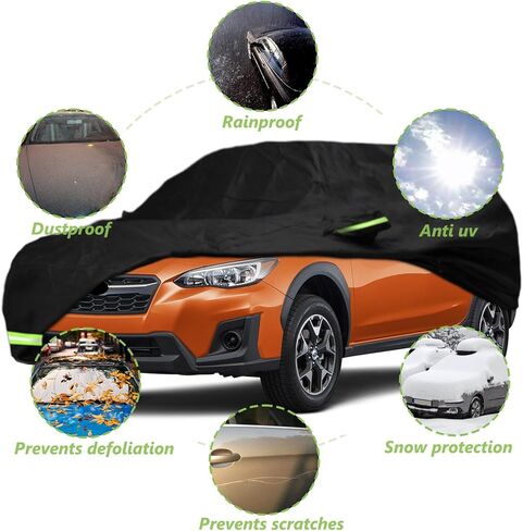 YIXIN Waterproof Car Cover for 2014-2022 Infiniti QX80 Car Cover Custom Fit 100% Waterproof Windproof Strap & Single Door Zipper Bands for Snow Rain Dust Hail Protection in Kuwait