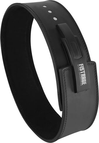 FISTRAGE Lever Buckle Weight Lifting Leather Black Belt Gym Back Support for Men & Women Training Fitness Exercise for Tough Workouts | Power Lifters | Supports Lumber Lower Back in Saudi Arabia
