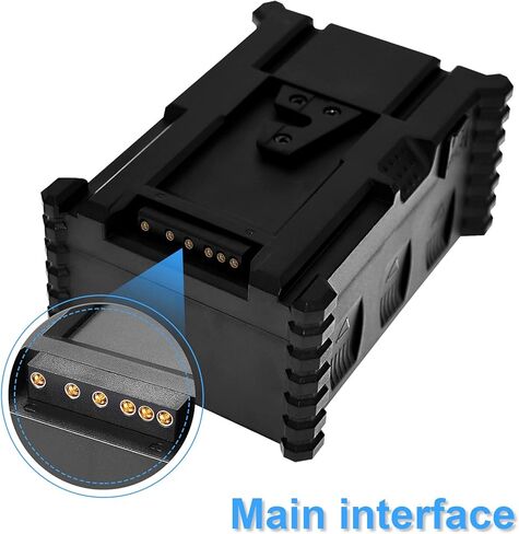 بطارية Miady 220Wh 15000mAh V Mount V-Lock متوافقة مع كاميرا فيديو سوني الرقمية وكاميرا الفيديو والبث البديل لكاميرات DSLR، وإضاءة LED، وشاشة، وBMCC، وHDCAM، وXDCAM (يتضمن شاحن شريط D) in Kuwait