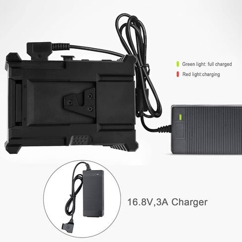 بطارية Miady 220Wh 15000mAh V Mount V-Lock متوافقة مع كاميرا فيديو سوني الرقمية وكاميرا الفيديو والبث البديل لكاميرات DSLR، وإضاءة LED، وشاشة، وBMCC، وHDCAM، وXDCAM (يتضمن شاحن شريط D) in Kuwait