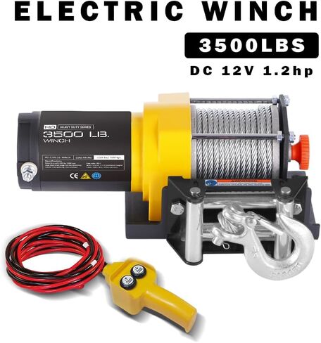 ونش كهربائي 12 فولت 3500 رطل مقاوم للماء بخط واحد (3500 رطل) in Kuwait