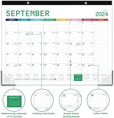 تقويم مكتب 2024 - تقويم مكتب كبير 2024 من يناير 2024 إلى ديسمبر 2024، 22 بوصة × 17 بوصة، تقويم مكتب شهري كبير لمدة 12 شهرًا، 2 في 1، أفضل تقويم مكتب/جدار للتخطيط أو التنظيم in Saudi Arabia