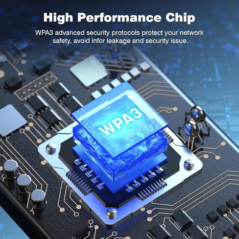 محول USB WiFi للكمبيوتر المكتبي، AX1800 5G/2.4G USB 3.0 WiFi Dongle محول شبكة WiFi 6 لاسلكي لأجهزة الكمبيوتر المحمول المكتبية، هوائي مزدوج 5dBi عالي الكسب، أمان WPA3، يدعم Windows 11/10 in Kuwait