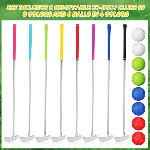 8 عبوات من مضارب الجولف للرجال والنساء، قبضة جولف قابلة للفصل في اتجاهين للأطفال، مع 8 كرات جولف مضرب كبيرة للاعبي الجولف الذين يستخدمون اليد اليمنى اليسرى، مجموعة نوادي الجولف للبالغين الصغار (35 بوصة) in Kuwait