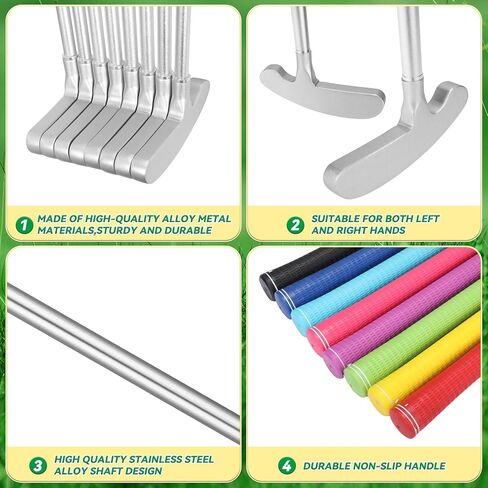 8 عبوات من مضارب الجولف للرجال والنساء، قبضة جولف قابلة للفصل في اتجاهين للأطفال، مع 8 كرات جولف مضرب كبيرة للاعبي الجولف الذين يستخدمون اليد اليمنى اليسرى، مجموعة نوادي الجولف للبالغين الصغار (35 بوصة) in Kuwait