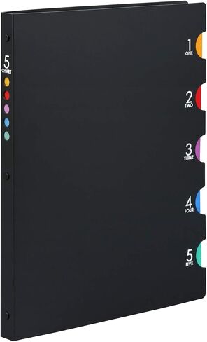 Maruman F483A Loose Leaf Binder, A4, Five Chart, 30 Holes, Black in Kuwait