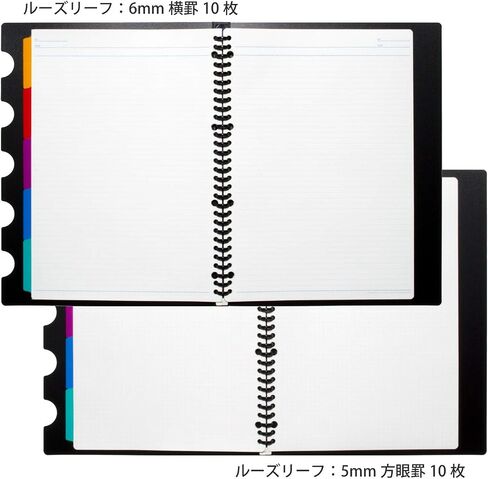 Maruman F483A Loose Leaf Binder, A4, Five Chart, 30 Holes, Black in Kuwait