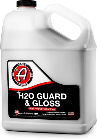Adam's Polishes H2O Guard & Gloss (16oz) - طبقة علوية هجينة لتفصيل السيارة، مانع تسرب السيليكا، شمع وملمع السيارة تفاصيل سريعة | بعد غسيل السيارة، يغلق ويلمع ويحمي جميع الأسطح الخارجية in Kuwait