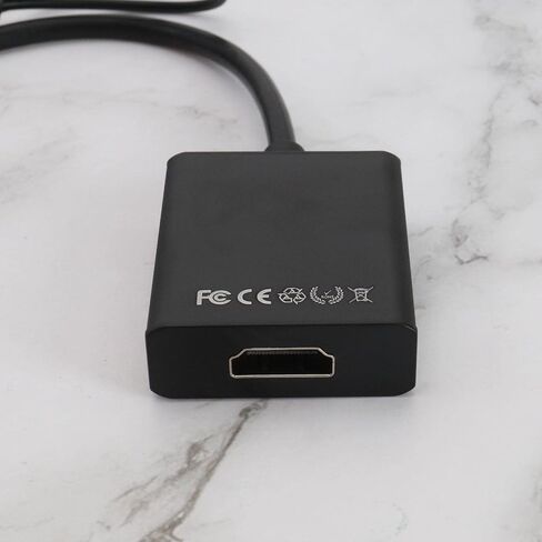 محول VGA إلى HDMI محول VGA ذكر إلى HDMI أنثى مع مقبس صوت 3.5 ملم وكابل USB لشاشة الكمبيوتر المحمول وشاشة العرض in Saudi Arabia