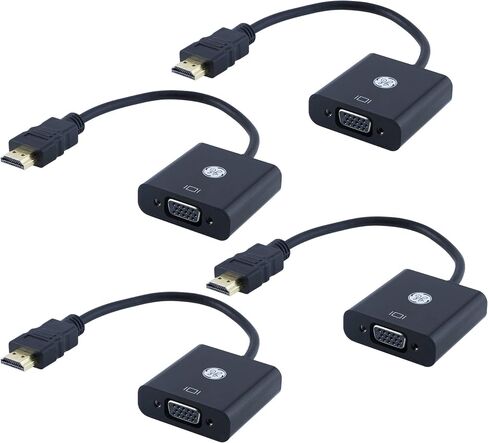 محول GE USB-C إلى HDMI، دقة 4K عند 60 هرتز، متوافق مع HDTV و4K UHD، عرض من أجهزة USB-C إلى شاشات HDMI 2.0، وصلة USB من النوع C قابلة للعكس، 6 بوصة، أسود، 38600 in Saudi Arabia