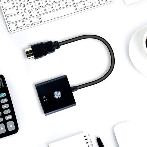محول GE USB-C إلى HDMI، دقة 4K عند 60 هرتز، متوافق مع HDTV و4K UHD، عرض من أجهزة USB-C إلى شاشات HDMI 2.0، وصلة USB من النوع C قابلة للعكس، 6 بوصة، أسود، 38600 in Saudi Arabia