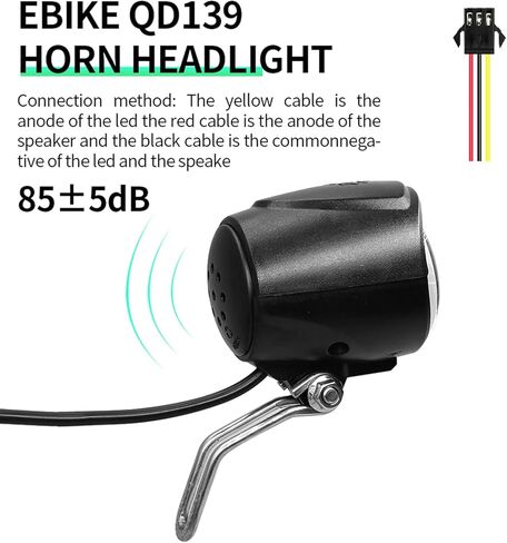 Ebike Light Collection with QD139 Frontlight DC50 Taillight DK226 Switch Cable Use for Warning Light Turn Signal and Horn in Kuwait
