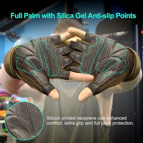 قفازات التمرين للرجال، قفازات رفع الأثقال في صالة الألعاب الرياضية مع دعم لف المعصم، قفازات حماية كاملة لراحة اليد، قفازات نصف إصبع قابلة للتنفس، صالة الألعاب الرياضية، رفع الأثقال، التمرين، التدريب، اللياقة البدنية in Kuwait