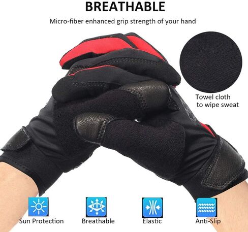 قفازات SAVIOR HEAT للتمرين في صالة الألعاب الرياضية، قفازات لياقة بدنية كاملة الأصابع تعمل باللمس للرجال والنساء قابلة للتنفس مع بطانة لحماية راحة اليد وقبضة إضافية للقيادة وركوب الدراجات ورفع الأثقال في الهواء الطلق in Kuwait