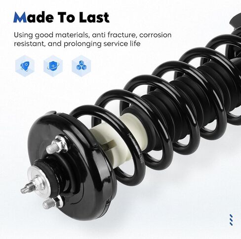 Rear Shock Absorber Fit for 2008-2012 Honda Accord, Struts Assembly w/Coil Spring, Replace 172563 (Set of 2) in Saudi Arabia