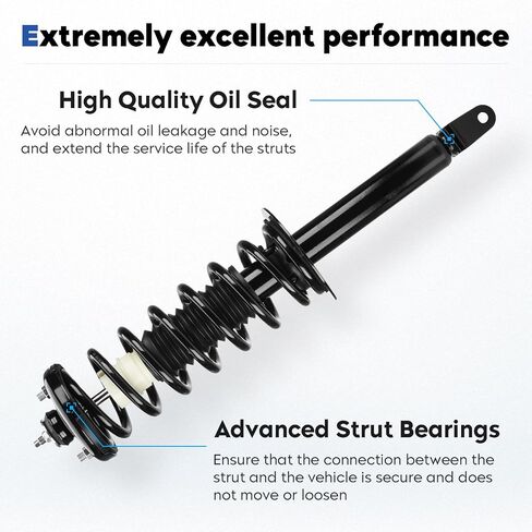 Rear Shock Absorber Fit for 2008-2012 Honda Accord, Struts Assembly w/Coil Spring, Replace 172563 (Set of 2) in Saudi Arabia