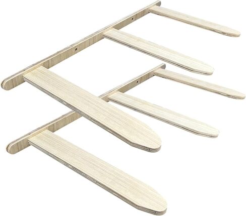 Vertical Surfboard Wall Mount, 6 Board Display Surfboard Rack, Solid Wood Mount for Surfboards, Surf Board Racks for Wall, Indoor Surfboard Racks for Wakeboard, Snowboards in Kuwait