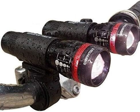 Solid Aircraft Aluminum Bike Light - Bright 240 Lumens LED Bicycle Headlight with Tail Light - Waterproof - Mounts in Seconds - NO Tools Required in Saudi Arabia