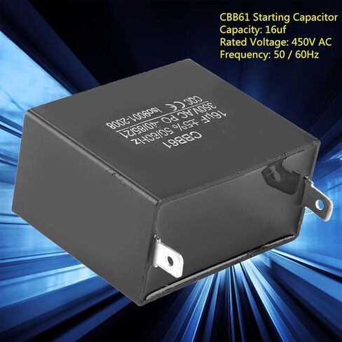 مكثف CBB61، CBB61 تشغيل مولد مكثف CQC 350 فولت تيار متردد 16 فائق التوهج Keenpower 6000A مكثف تشغيل مكثف cbb61 مولد مكثف البدء in Saudi Arabia