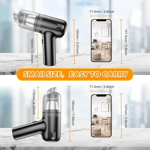 FEIMUOSI مكنسة كهربائية للسيارة عالية الطاقة - 3 في 1 12000PA محرك بدون فرشاة مكنسة كهربائية محمولة للسيارة مكنسة كهربائية صغيرة محمولة للسيارة اللاسلكية مكنسة كهربائية للسيارة شفط قوي لشعر الحيوانات الأليفة على لوحة المفاتيح in Kuwait