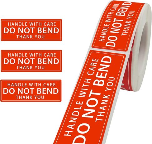 3" X 1" Handle with Care - Do Not Bend - Thank You Shipping Stickers Labels, 250PCS Per Roll in Saudi Arabia