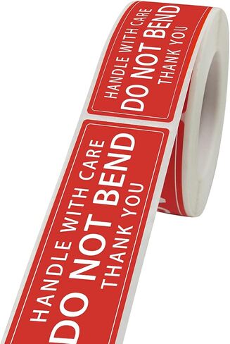 3" X 1" Handle with Care - Do Not Bend - Thank You Shipping Stickers Labels, 250PCS Per Roll in Saudi Arabia