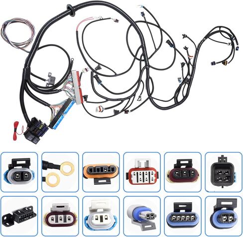 تم تحديث T56 DBC مجموعة أسلاك المحرك المستقلة، متوافقة مع T56 TH400 TH350 700R4 200-4R، لـ DBC LS1 Standalone Harness 4.8 5.3 6.0 1997-2006 القيادة بواسطة كابل EV1 حاقن الوقود in Kuwait