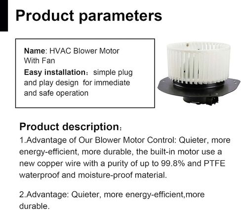 AC Heater Blower Motor HVAC with Fan Cage for 1980-1986 Ford Bronco,1987-1991 Ford Country Squire,1987-1991 Ford LTD Crown Victoria,2003 2004 Mercury Marauder,700014,1W7Z 19805 BA in Saudi Arabia