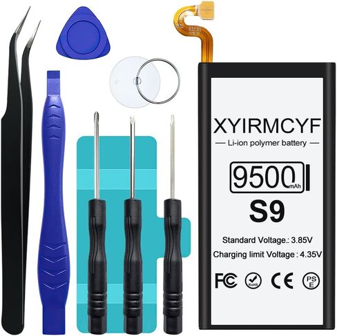 Galaxy S9 Battery (2024 New Upgrade), 9500mAh High Capacity Battery for Galaxy S9 SM-G960 G960U/U1/A/R4/W/F/T/P/V EB-BG960ABE EB-BG960ABA with Repair Kits in Saudi Arabia