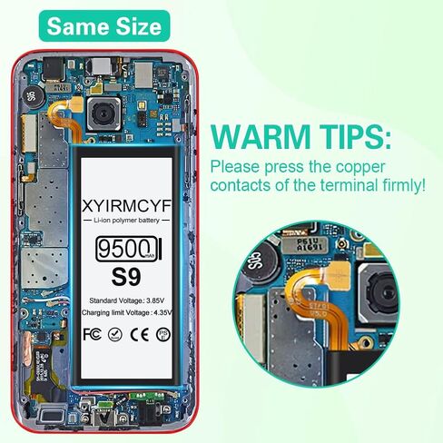 Galaxy S9 Battery (2024 New Upgrade), 9500mAh High Capacity Battery for Galaxy S9 SM-G960 G960U/U1/A/R4/W/F/T/P/V EB-BG960ABE EB-BG960ABA with Repair Kits in Saudi Arabia