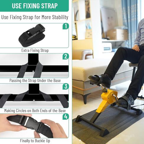 دراجة تمرين صغيرة، جهاز تمرين دواسة الدراجة تحت المكتب من SivaExilis مع شاشة LCD وحصيرة مضادة للانزلاق للمنزل/المكتب، جهاز تمرين دواسة القدم قابل للطي محمول لتمرين الساقين/الذراعين، هدايا لكبار السن in Kuwait