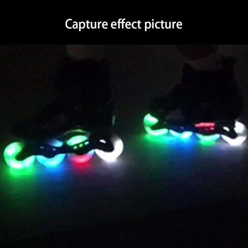 8 Pcs Inline Skate Wheels with 16 Bearings LED Light Up Wheels Indoor Outdoor Roller Skate Wheels in Kuwait