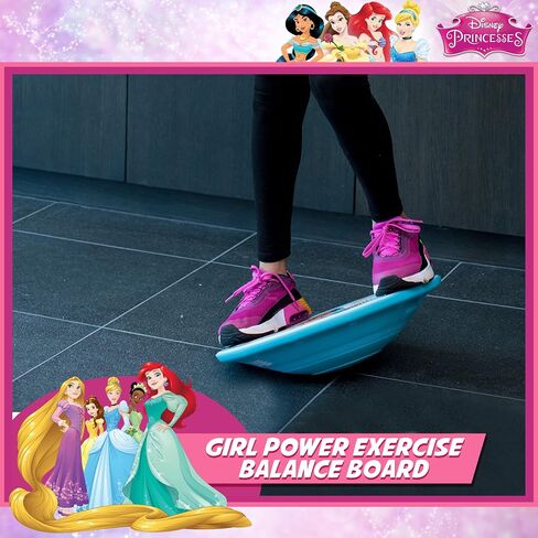 Disney Princess Exercise Balance Board, Kids Wobble Balancing Board Exerciser for Core Training, Blue, 15 Inch Diameter in Saudi Arabia