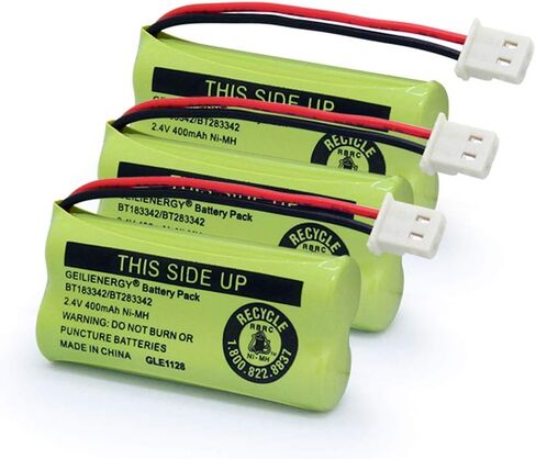 بطارية GEILIENERGY BT183342 BT283342 BT166342 BT266342 BT162342 BT262342 متوافقة مع CS6114 CS6419 CS6719 EL52300 CL80111 هاتف لاسلكي (عبوة من 3) in Kuwait