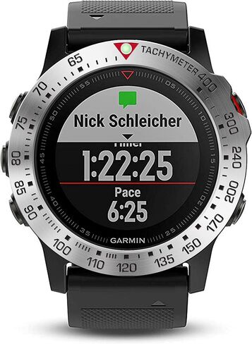 Stainless Steel Bezel Ring Compatiable with Garmin Fenix 5X Watch Bezel Ring Adhesive Cover Anti Scratch & Collision Protector for Garmin Watch Accessory (Black - Not Fit Fenix 5 / 5X Plus) in Saudi Arabia