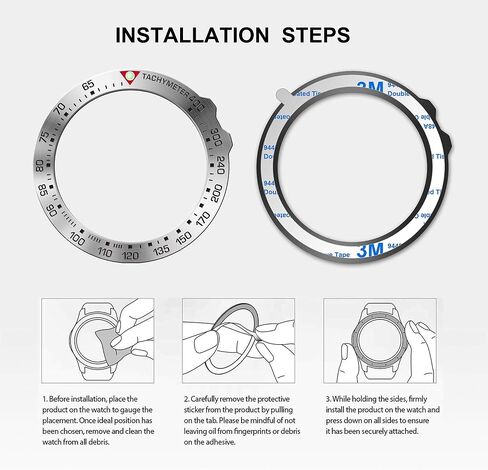 Stainless Steel Bezel Ring Compatiable with Garmin Fenix 5X Watch Bezel Ring Adhesive Cover Anti Scratch & Collision Protector for Garmin Watch Accessory (Black - Not Fit Fenix 5 / 5X Plus) in Saudi Arabia