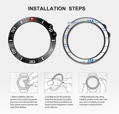 Stainless Steel Bezel Ring Compatiable with Garmin Fenix 5X Watch Bezel Ring Adhesive Cover Anti Scratch & Collision Protector for Garmin Watch Accessory (Black - Not Fit Fenix 5 / 5X Plus) in Saudi Arabia