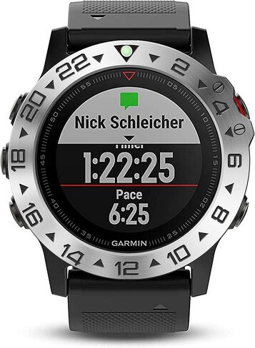 Stainless Steel Bezel Ring Compatiable with Garmin Fenix 5X Watch Bezel Ring Adhesive Cover Anti Scratch & Collision Protector for Garmin Watch Accessory (Black - Not Fit Fenix 5 / 5X Plus) in Saudi Arabia