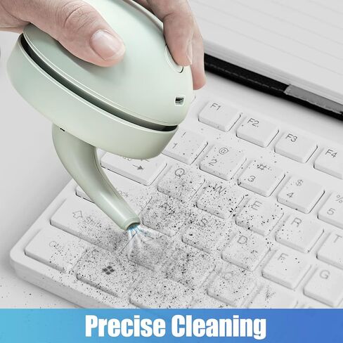 مكنسة كهربائية صغيرة لسطح المكتب، مكنسة كهربائية للوحة المفاتيح بشحن USB مع فوهة مكنسة كهربائية، مكنسة كهربائية صغيرة للمكتب قابلة للفصل والمحمولة، مكنسة مكتبية صغيرة لاسلكية للتنظيف والغبار والفتات والكمبيوتر in Kuwait