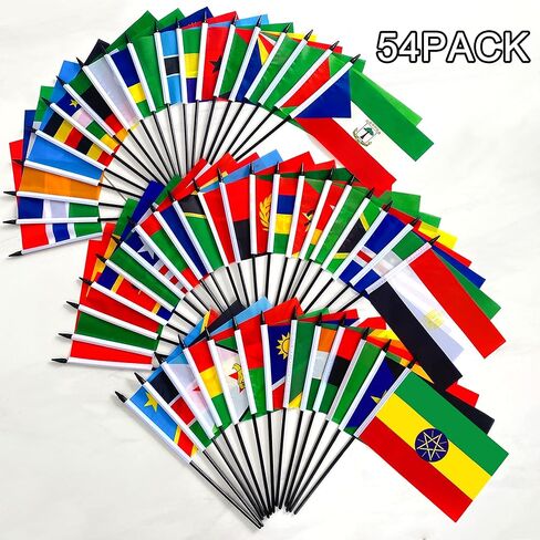 مجموعة أعلام 54 دولة أفريقية، علم صغير صغير محمول باليد، 8.2 × 5.5 بوصة in Saudi Arabia