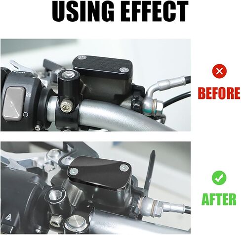2Pcs Motorcycle Brake Fluid Reservoir Cover Cap,CNC Aluminum Anti-rust Durable Brake Oil Cap for Sur Ron Ultra Bee Dirt Bike Accessories (Black) in Saudi Arabia